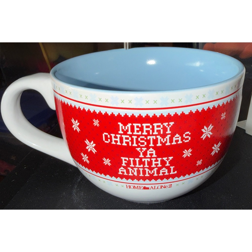 Silver Buffalo Home Alone 2 Mug 24 oz Red Excellent‎ Filthy Animal Quote